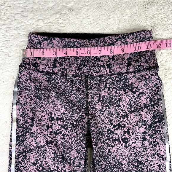 Noli Yoga Legging Pink Black Splatter Reflective Side Stripe - Picture 5 of 7